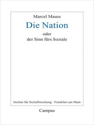 cover image of Die Nation oder Der Sinn fürs Soziale